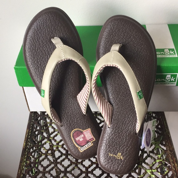 Sanuk Yoga Chakra flats natural NIB various sizes - Picture 4 of 5